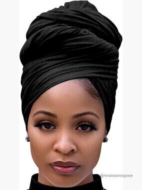 Long Stretch Jersey Head Wrap Scarf Turban for Various Hairstyles